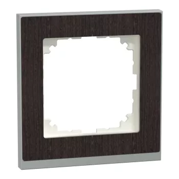Schneider Electric Merten MEG4010-3671 M-Pure egyes keret, wenge/alumínium (fa)