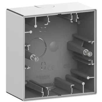 Schneider Electric Merten MEG4014-6536 Egyes kiemelődoboz, System-D, acél