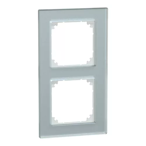 Schneider Electric Merten M-Plan MEG4020-2320 kettes üvegkeret kristályfehér függőleges és vízszintes elhelyezéssel - System-M