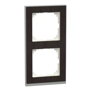 Schneider Electric Merten MEG4020-3671 M-Pure kettes keret, wenge/alumínium (fa)