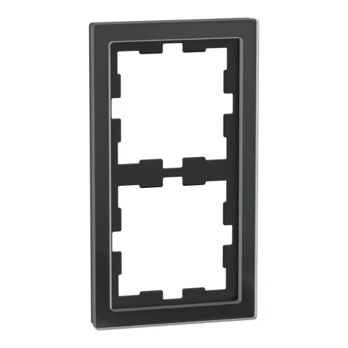 Schneider Electric Merten MEG4020-6503 D-Life kettes keret, ónixfekete (üveg)