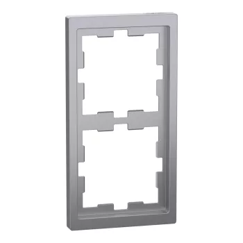   Schneider Electric Merten D-Life MEG4020-6536 kettes műanyag keret acél függőleges és vízszintes elhelyezéssel - System-D