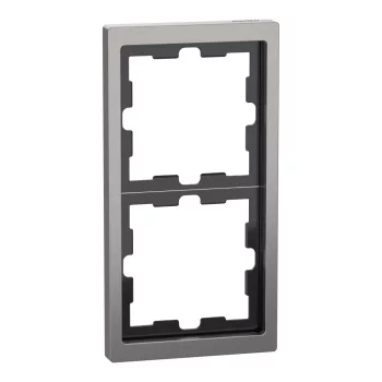   Schneider Electric Merten D-Life MEG4020-6550 kettes fém keret nikkel függőleges és vízszintes elhelyezéssel - System-D