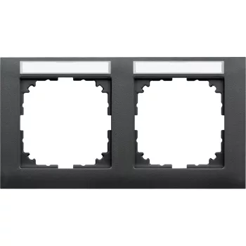 Schneider Electric Merten MEG4021-3614 M-Pure feliratozható kettes keret, vízszintes, antracit