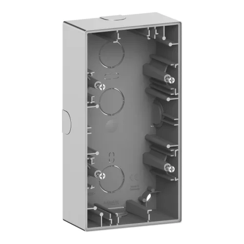 Schneider Electric Merten D-Life MEG4024-6536 kettes műanyag kiemelődoboz acél - System-D