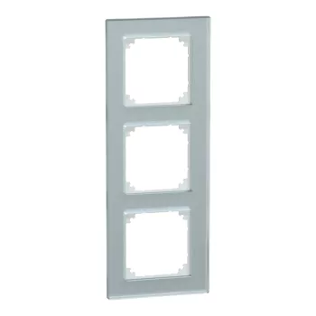   Schneider Electric Merten M-Plan MEG4030-2320 hármas üvegkeret kristályfehér függőleges és vízszintes elhelyezéssel - System-M