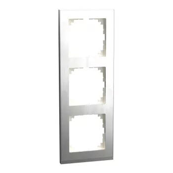 Schneider Electric Merten MEG4030-3646 M-Pure hármas keret, rozsdamentes acél/alumínium (fém)