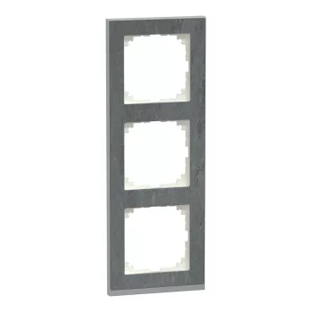   Schneider Electric Merten M-Pure MEG4030-3669 hármas keret pala/alumínium függőleges és vízszintes elhelyezéssel - System-M