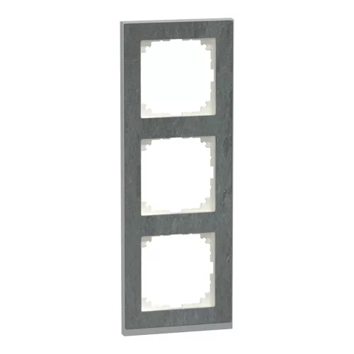 Schneider Electric Merten M-Pure MEG4030-3669 hármas keret pala/alumínium függőleges és vízszintes elhelyezéssel - System-M