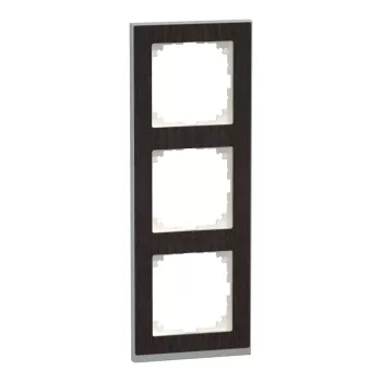   Schneider Electric Merten M-Pure MEG4030-3671 hármas keret wenge/alumínium függőleges és vízszintes elhelyezéssel - System-M