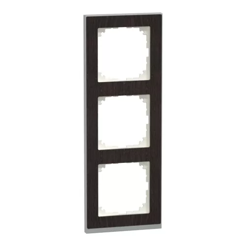 Schneider Electric Merten MEG4030-3671 M-Pure hármas keret, wenge/alumínium (fa)