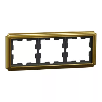   Schneider Electric Merten D-Antik MEG4030-4741 hármas fém keret 24k arany függőleges és vízszintes elhelyezéssel - System-D