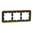 Schneider Electric Merten D-Antik MEG4030-4741 hármas fém keret 24k arany függőleges és vízszintes elhelyezéssel - System-D