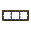 Schneider Electric Merten D-Antik MEG4030-4741 hármas fém keret 24k arany függőleges és vízszintes elhelyezéssel - System-D