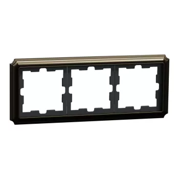   Schneider Electric Merten D-Antik MEG4030-4752 hármas fém keret mokka függőleges és vízszintes elhelyezéssel - System-D