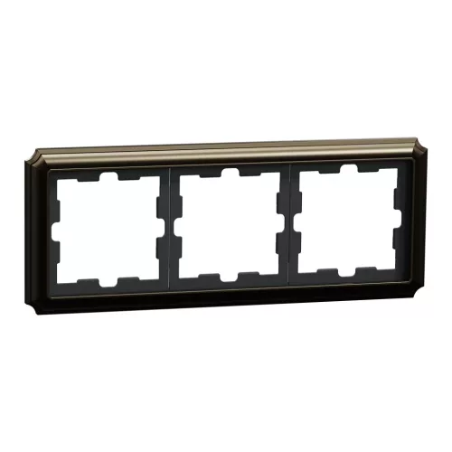 Schneider Electric Merten D-Antik MEG4030-4752 hármas fém keret mokka függőleges és vízszintes elhelyezéssel - System-D