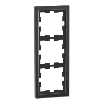 Schneider Electric Merten MEG4030-6503 D-Life hármas keret, ónixfekete (üveg)