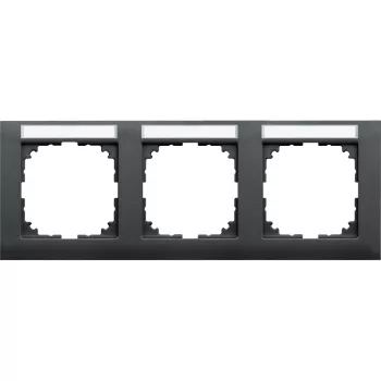   Schneider Electric Merten M-Pure MEG4031-3614 feliratozható hármas keret antracit, vízszintes elhelyezéssel - System-M