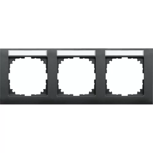Schneider Electric Merten M-Pure MEG4031-3614 feliratozható hármas keret antracit, vízszintes elhelyezéssel - System-M