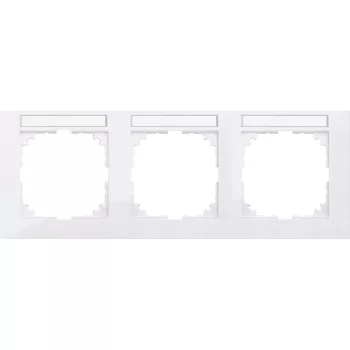 Schneider Electric Merten MEG4031-3619 M-Pure feliratozható hármas keret, vízszintes, polárfehér