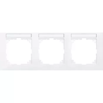 Schneider Electric Merten MEG4031-3625 M-Pure feliratozható hármas keret, vízszintes, aktívfehér