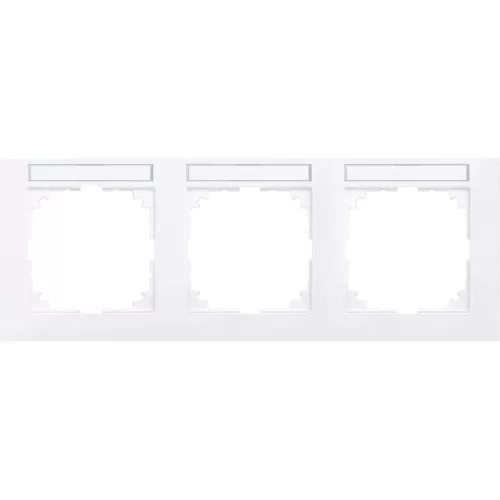 Schneider Electric Merten M-Pure MEG4031-3625 feliratozható hármas keret aktívfehér, vízszintes elhelyezéssel - System-M