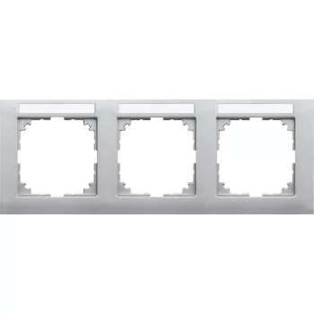   Schneider Electric Merten M-Pure MEG4031-3660 feliratozható hármas keret alumínium, vízszintes elhelyezéssel - System-M