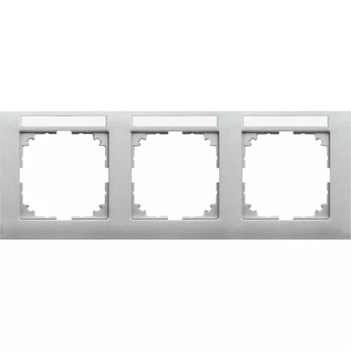 Schneider Electric Merten M-Pure MEG4031-3660 feliratozható hármas keret alumínium, vízszintes elhelyezéssel - System-M