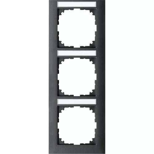 Schneider Electric Merten MEG4032-3614 M-Pure feliratozható hármas keret, függőleges, antracit