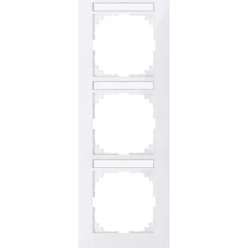   Schneider Electric Merten M-Pure MEG4032-3619 feliratozható hármas keret polárfehér, függőleges elhelyezéssel - System-M