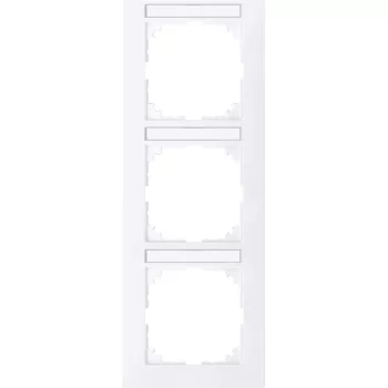   Schneider Electric Merten M-Pure MEG4032-3625 feliratozható hármas keret aktívfehér, függőleges elhelyezéssel - System-M