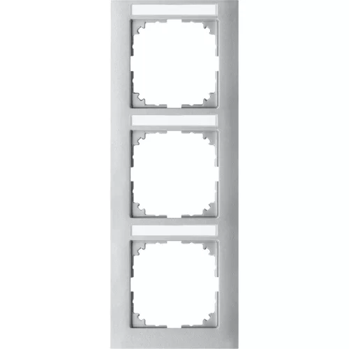Schneider Electric Merten MEG4032-3660 M-Pure feliratozható hármas keret, függőleges, alumínium