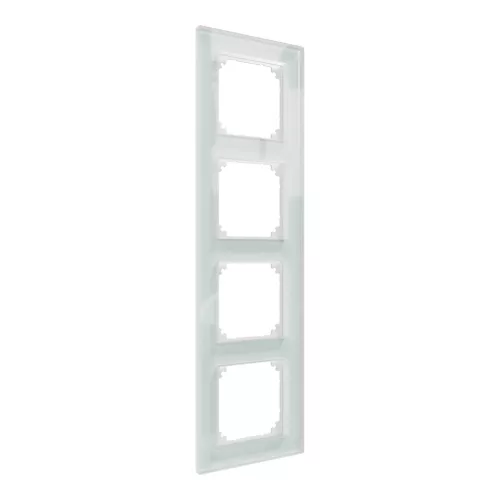 Schneider Electric Merten M-Plan MEG4040-2320 négyes üvegkeret kristályfehér függőleges és vízszintes elhelyezéssel - System-M