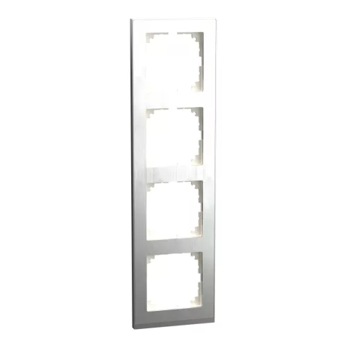 Schneider Electric Merten M-Pure MEG4040-3646 négyes keret rozsdamentes acél/alumínium függőleges és vízszintes elhelyezéssel - System-M