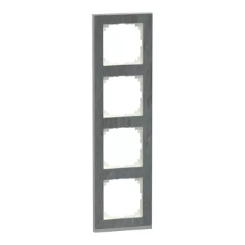   Schneider Electric Merten M-Pure MEG4040-3669 négyes keret pala/alumínium függőleges és vízszintes elhelyezéssel - System-M