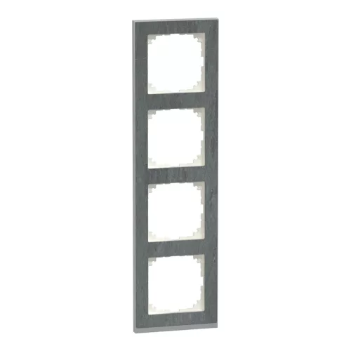 Schneider Electric Merten MEG4040-3669 M-Pure négyes keret, pala/alumínium (kő)