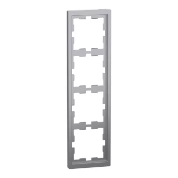   Schneider Electric Merten D-Life MEG4040-6536 négyes műanyag keret acél függőleges és vízszintes elhelyezéssel - System-D