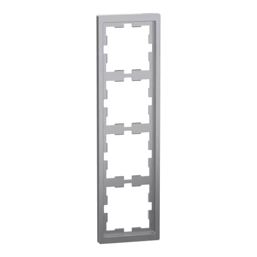 Schneider Electric Merten D-Life MEG4040-6536 négyes műanyag keret acél függőleges és vízszintes elhelyezéssel - System-D