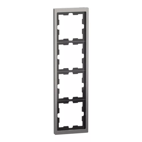 Schneider Electric Merten D-Life MEG4040-6550 négyes fém keret nikkel függőleges és vízszintes elhelyezéssel - System-D