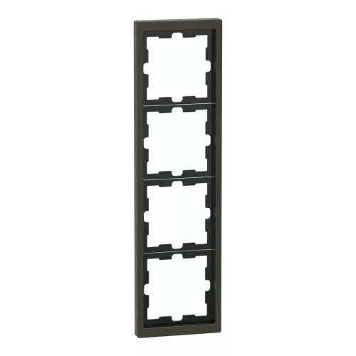 Schneider Electric Merten D-Life MEG4040-6552 négyes fém keret mokka függőleges és vízszintes elhelyezéssel - System-D