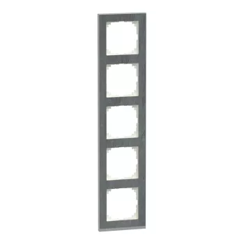   Schneider Electric Merten M-Pure MEG4050-3669 ötös keret pala/alumínium függőleges és vízszintes elhelyezéssel - System-M