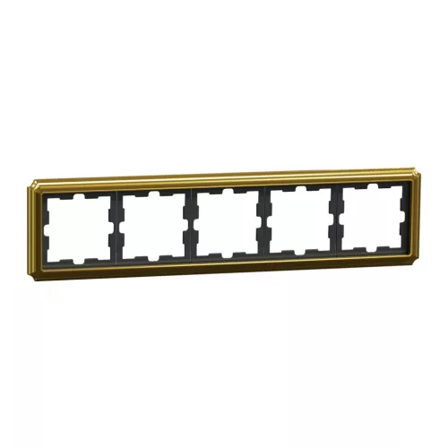 Schneider Electric Merten D-Antik MEG4050-4741 ötös fém keret 24k arany függőleges és vízszintes elhelyezéssel - System-D