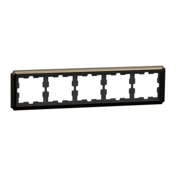   Schneider Electric Merten D-Antik MEG4050-4752 ötös fém keret mokka függőleges és vízszintes elhelyezéssel - System-D