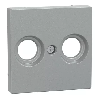   Schneider Electric Merten MEG4122-0460 fedlap 2 kimenetes antenna csatlakozóhoz  alumínium - System-M (M-Plan / M-Pure / M-Smart)