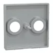 Schneider Electric Merten MEG4122-0460 fedlap 2 kimenetes antenna csatlakozóhoz  alumínium - System-M (M-Plan / M-Pure / M-Smart)