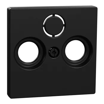   Schneider Electric Merten MEG4123-0403 fedlap 3 kimenetes antenna csatlakozóhoz  fekete - System-M (M-Plan / M-Pure / M-Smart)