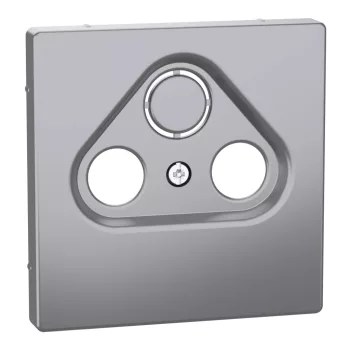   Schneider Electric Merten MEG4123-6036 fedlap 3 kimenetes antenna csatlakozóhoz  acél - System-D (D-Life / D-Antik)