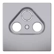 Schneider Electric Merten MEG4123-6036 fedlap 3 kimenetes antenna csatlakozóhoz  acél - System-D (D-Life / D-Antik)