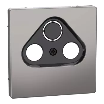   Schneider Electric Merten MEG4123-6050 fedlap 3 kimenetes antenna csatlakozóhoz  nikkel - System-D (D-Life / D-Antik)