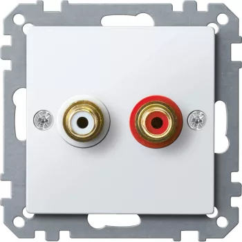   Schneider Electric Merten MEG4350-0319 RCA (audio) csatlakozóaljzat  polárfehér - System-M (M-Plan / M-Pure / M-Smart)